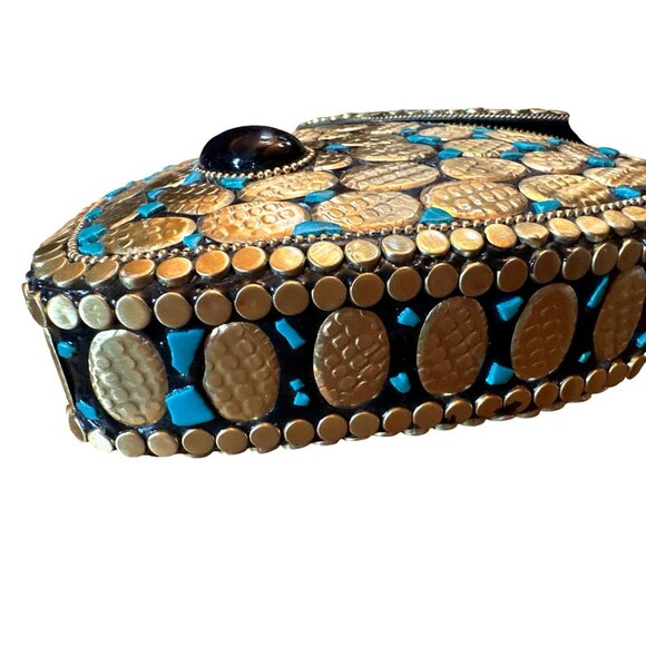 Handmade Ramla Clutch Bag With Beaded Mosaic Design - Picture 2 of 6